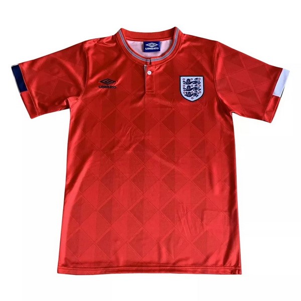 Auswärtstrikot Thailand England Retro 1989 Rote Günstige Fußballtrikots